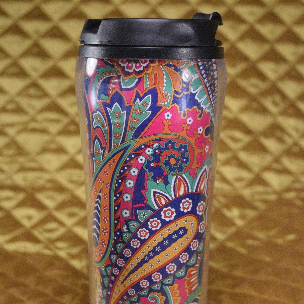 โ Vera Bradley Multi Color Paisley Tumbler Mug โ - Picture 2 of 8